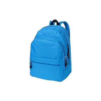 Τσάντα πλάτης 100% πολυέστερ 600D με διπλό φερμουάρ και ρυθμιζόμενους ιμάντες πλάτης σε χρώμα Aqua Blue