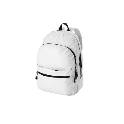 Τσάντα πλάτης 100% πολυέστερ 600D με διπλό φερμουάρ και ρυθμιζόμενους ιμάντες πλάτης σε χρώμα λευκό