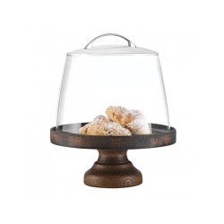 Cake Stand από ξύλο σημύδας διαμέτρου Φ25cm 8cm ύψος σε χρώμα Wenge χωρίς καπάκι Cake Stand από ξύλο σημύδας διαμέτρου Φ25cm 8cm ύψος σε χρώμα Wenge χωρίς καπάκι