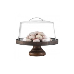 Cake Stand από ξύλο σημύδας διαμέτρου Φ30cm 8cm ύψος σε χρώμα Wenge χωρίς καπάκι Cake Stand από ξύλο σημύδας διαμέτρου Φ30cm 8cm ύψος σε χρώμα Wenge χωρίς καπάκι