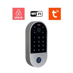 WI-FI μπουτονιέρα μιας κλήσης αμφίδρομης επικοινωνίας με ενσωματωμένο card reader και κωδικό πρόσβαση