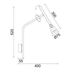 Επίτοιχο φωτιστικό CLOUZOT 1XGU10 μεταλλικό λευκό 40x52x8cm εσωτερικού χώρου IP20