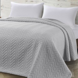 Κουβέρτα μονή Waves ζακάρ 11174 διαστάσεων 170x270cm σε χρώμα γκρι Κουβέρτα μονή Waves ζακάρ 11174 διαστάσεων 170x270cm σε χρώμα γκρι