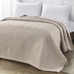 Κουβέρτα μονή Waves ζακάρ 11174 διαστάσεων 170x270cm στο χρώμα της άμμου Κουβέρτα μονή Waves ζακάρ 11174 διαστάσεων 170x270cm στο χρώμα της άμμου