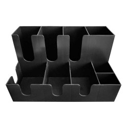 Πλαστική βοηθητική θήκη 8 θέσεων αποθήκευσης πλαστικών ποτηριών μαύρη 450 x 260 x 235 mm COLORATO