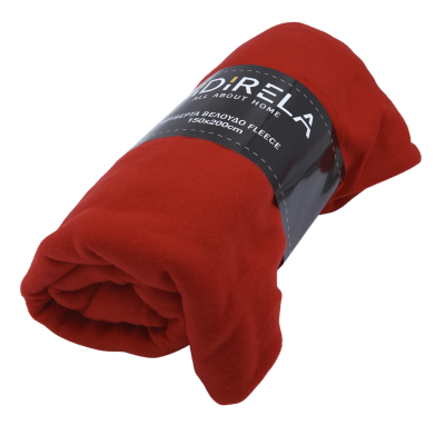 Κουβέρτα Fleece 100% πολυέστερ διαστάσεων 150x200cm σε χρώμα κόκκινο