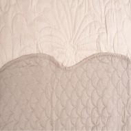 Κουβερλί ultrasonic σχέδιο Loreta 100% microfiber σε χρώμα Moca-Beige διαστάσεων 160x220cm Κουβερλί ultrasonic σχέδιο Loreta 100% microfiber σε χρώμα Moca-Beige διαστάσεων 160x220cm