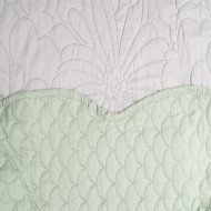 Κουβερλί ultrasonic σχέδιο Loreta 100% microfiber σε χρώμα Mint-l.grey διαστάσεων 160x220cm Κουβερλί ultrasonic σχέδιο Loreta 100% microfiber σε χρώμα Mint-l.grey διαστάσεων 160x220cm