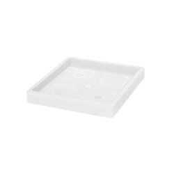 Πιατάκι / βάση γλάστρας πλαστική 49x49x5cm λευκή Rotational Ιταλίας