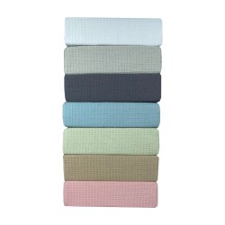 Κουβέρτα πικέ υπέρδιπλη Waffle ξενοδοχείου διαστάσεων 230X245εκ. σε χρώμα γκρι