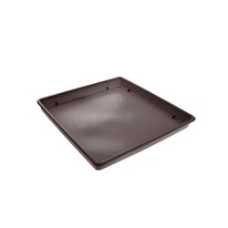 Πιάτο για γλάστρα τετράγωνη διαστάσεων 17x17x2cm VIOMES Linea 590 σε γκρι - καφέ χρώμα Πιάτο για γλάστρα τετράγωνη διαστάσεων 17x17x2cm VIOMES Linea 590 σε γκρι - καφέ χρώμα