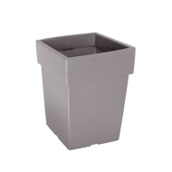 Γλάστρα τετράγωνη χωρητικότητας 2,5lt διαστάσεων 15x15x18cm VIOMES Linea 570 σε χρώμα γκρι σταχτή