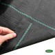 Νάυλον εδαφοκάλυψης γεωύφασμα PP διαστάσεων 2x100m GRASHER σε μαύρο χρώμα με πράσινη ρίγα