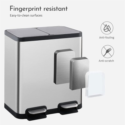 Κάδος διπλός χωρητικότητας 24L (12+12L) με εσωτερικό κάδο διαστάσεων 40x32x46cm