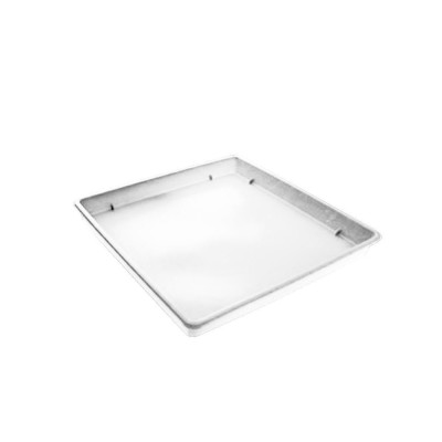 Πιάτο για γλάστρα τετράγωνη διαστάσεων 25x25x3cm VIOMES Linea 592 σε χρώμα λευκό