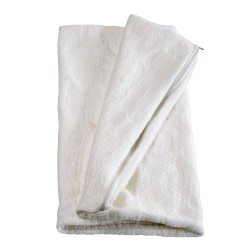 Προστατευτική μαξιλαροθήκη βελουτέ 2Α διαστάσεων 50x70cm σε λευκό χρώμα