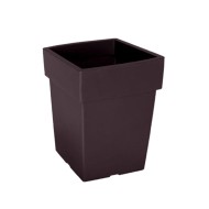 Γλάστρα τετράγωνη χωρητικότητας 2,5lt διαστάσεων 15x15x18cm VIOMES Linea 570 σε χρώμα μπρονζέ