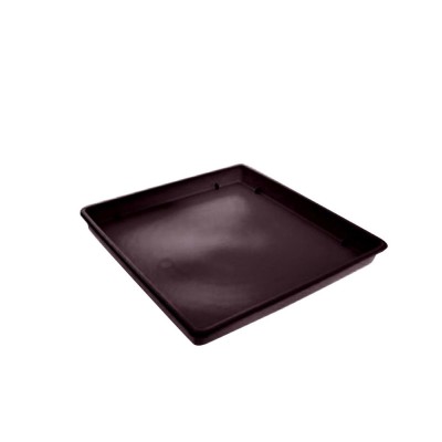 Πιάτο για γλάστρα τετράγωνη διαστάσεων 17x17x2cm VIOMES Linea 590 σε μπρονζέ χρώμα