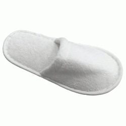 Παιδικές παντόφλες μπουρνουζέ μήκους 22cm σε λευκό χρώμα