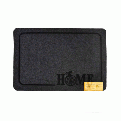 Πατάκι FLOCKY μοκέτα σε χρώμα μαύρο με σχέδιο HOME διαστάσεων 40x60cm Πατάκι FLOCKY μοκέτα σε χρώμα μαύρο με σχέδιο HOME διαστάσεων 40x60cm