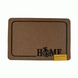 Πατάκι FLOCKY μοκέτα σε χρώμα καφέ με σχέδιο HOME διαστάσεων 40x60cm Πατάκι FLOCKY μοκέτα σε χρώμα καφέ με σχέδιο HOME διαστάσεων 40x60cm