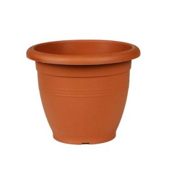 Γλάστρα στρόγγυλη χωρητικότητας 67,8lt διαστάσεων 59x48cm VIOMES 246 σε καφέ χρώμα