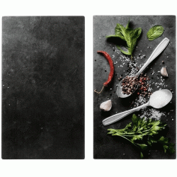 Γυάλινα προστατευτικά καλύμματα για εστίες κουζίνας BASIL, 2τμχ