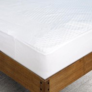 Προστατευτικό επίστρωμα ζακάρ σε λευκό χρώμα διαστάσεων 160x200+40cm Προστατευτικό επίστρωμα ζακάρ σε λευκό χρώμα διαστάσεων 160x200+40cm