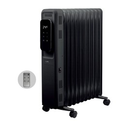 Ηλεκτρικό καλοριφέρ λαδιού TUYA Smart Wi-Fi με 11 φέτες μεγάλου μεγέθους & λειτουργεία χρονοδιακόπτη σε μαύρο χρώμα