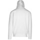 Unisex ζακέτα φούτερ με κουκούλα με κρυφό φερμουάρ και 2 τσέπες καγκουρό σε χρώμα λευκό νούμερο XLarge