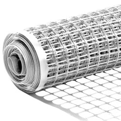 Πλέγμα μπαλκονιού πλαστικό διαστάσεων 1x50m σε ρολό GRASHER 225 gr/m ενισχυμένο σε λευκό χρώμα