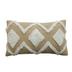 Μαξιλάρι διακοσμητικό διαστάσεων 30x50cm σχέδιο Suria 100% βαμβάκι σε μπεζ χρώμα