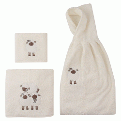 Σετ πετσέτες Game on Art 5103 100% βαμβάκι σε χρώμα εκρού σε πακέτο 2 τεμαχίων