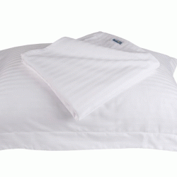 Σεντόνι λευκό ελληνικής ραφής σατέν-ρίγα 250x280 80%cotton 20%polyester πεννιέ 220tc