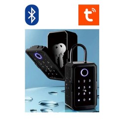 Κλειδοθήκη λουκέτο ασύρματη με Bluetooth με δυνατότητα ξεκλειδώματος μέσω εφαρμογής σε μαύρο χρώμα