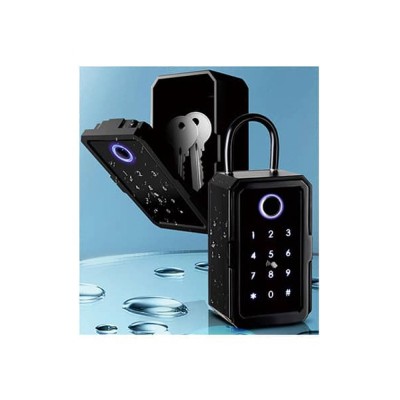 Κλειδοθήκη λουκέτο ασύρματη με Bluetooth με δυνατότητα ξεκλειδώματος μέσω εφαρμογής σε μαύρο χρώμα
