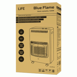 Σόμπα υγραερίου LIFE BLUE FLAME 4200W διαθέτει 3 επίπεδα ισχύος ιδανική για συμπληρωματική θέρμανση  έως και 35τ.μ