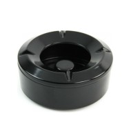 Σταχτοδοχείο μελαμίνης διαστάσεων Ø10,5x4,5hcm σε χρώμα μαύρο