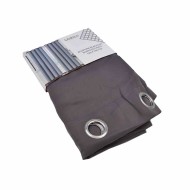 Κουρτίνα BLACK OUT διαστάσεων 140X260cm με μεταλλικούς κρίκους σε σκούρο γκρι χρώμα Κουρτίνα BLACK OUT διαστάσεων 140X260cm με μεταλλικούς κρίκους σε σκούρο γκρι χρώμα
