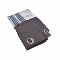Κουρτίνα BLACK OUT διαστάσεων 140X260cm με μεταλλικούς κρίκους σε σκούρο γκρι χρώμα Κουρτίνα BLACK OUT διαστάσεων 140X260cm με μεταλλικούς κρίκους σε σκούρο γκρι χρώμα