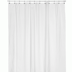 Αδιάβροχη υφασμάτινη κουρτίνα μπάνιου LUX με κρίκους σε λευκό χρώμα 220x180cm 560gr