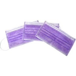 Μάσκα προστασίας non-woven σε χρώμα λιλά 95x180mm μιας χρήσης σε συσκευασία 10 τεμαχίων
