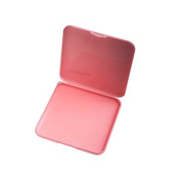 Θήκη προστασίας τετράγωνη πλαστική για μάσκα προσώπου σε ροζ χρώμα