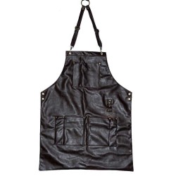 Ποδιά barista χειροποίητη ολόσωμη από δερματίνη με μεγάλες τσέπες και εσωτερική επένδυση 81x64 Ελληνικής κατασκευής