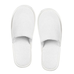 Παντόφλες πικέ επισκέπτη λευκές με σόλα 4mm Antisleep σε κιβώτιο 100 τεμαχίων