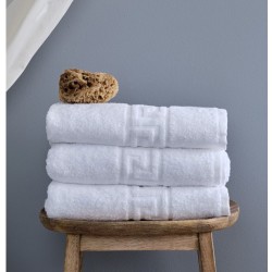 Πετσέτα μπάνιου 100% βαμβάκι πενιέ 500gsm διαστάσεων 70x140cm με ανάγλυφο σχέδιο Μαίανδρος