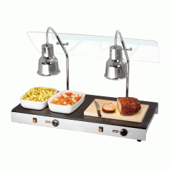 Επαγγελματικό Carving Station 2,5kW από ακρυλικό γυαλί προστασίας με διακόπτη On/Off και λαμπτήρα θέρμανσης