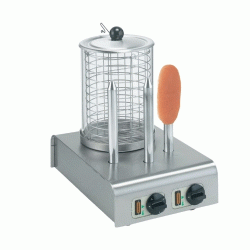 Hot Dog βραστήρας με 3 σούβλες κάθετος 1,2kW με θερμοκρασία νερού έως 90 βαθμούς κελσίου