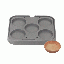 Πλάκα αλουμινίου με αντικολλητική επίστρωση για τάρτες Τ5 με 5 θέσεις διαμέτρου 125mm  Πλάκα αλουμινίου με αντικολλητική επίστρωση για τάρτες Τ5 με 5 θέσεις διαμέτρου 125mm