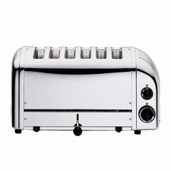 Φρυγανιέρα Dualit 6 – Polished με 6 θέσεις για φέτες ψωμί 3kW διαστάσεων 46x21x22cm